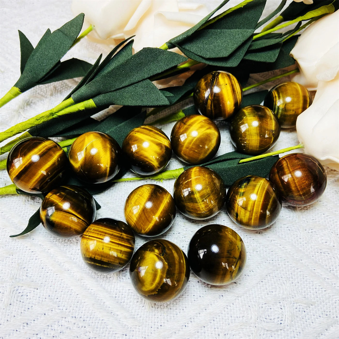 Tiger Eye Small Spheres Polished Natural Gemstone Crystal Balls for Decoration