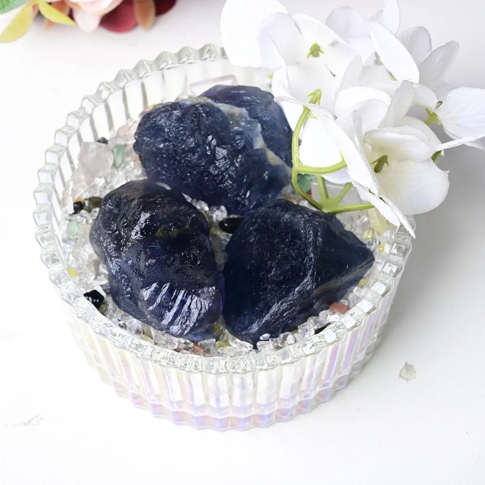 Raw Blue Fluorite Stone - 1 kg Lot