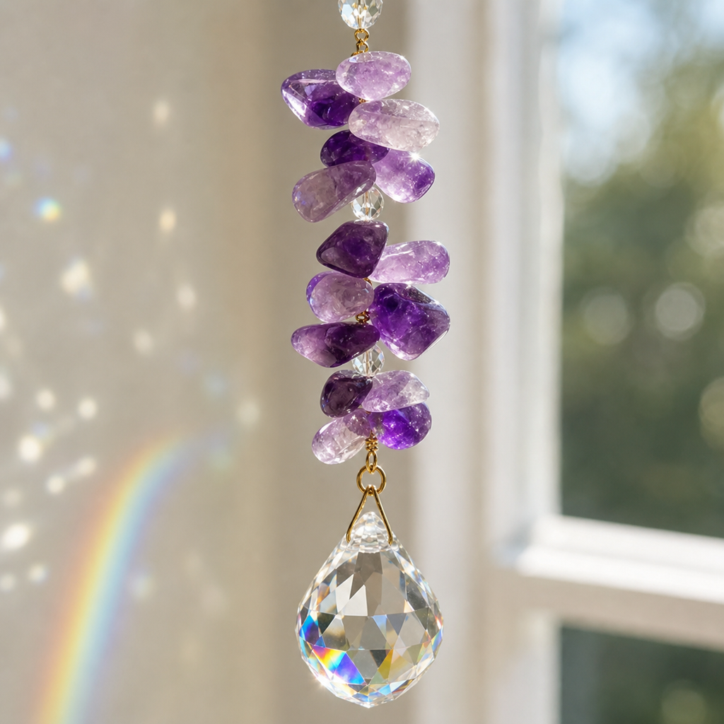Amethyst Chip Suncatcher