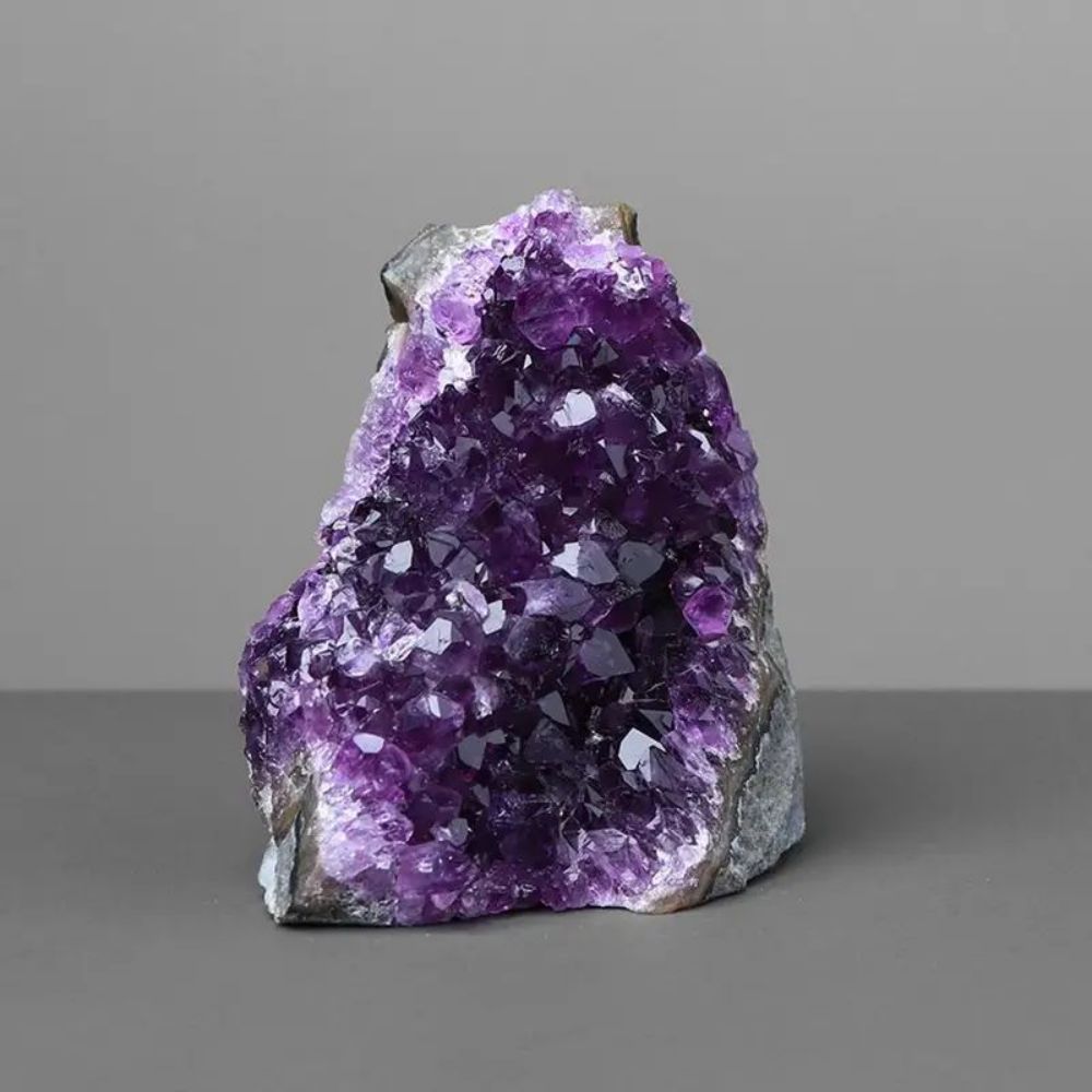 Purple Amethyst Geode Cluster - front product view