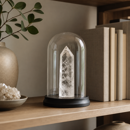 Crystal Point Glass Dome Display