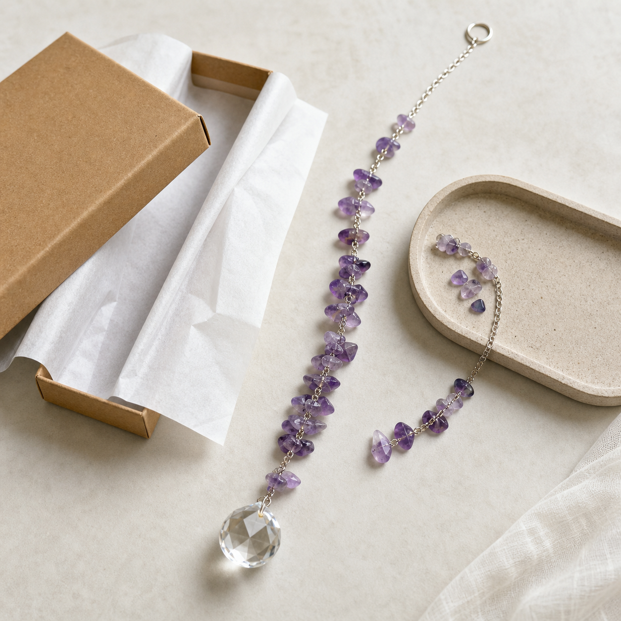 Amethyst Chip Suncatcher