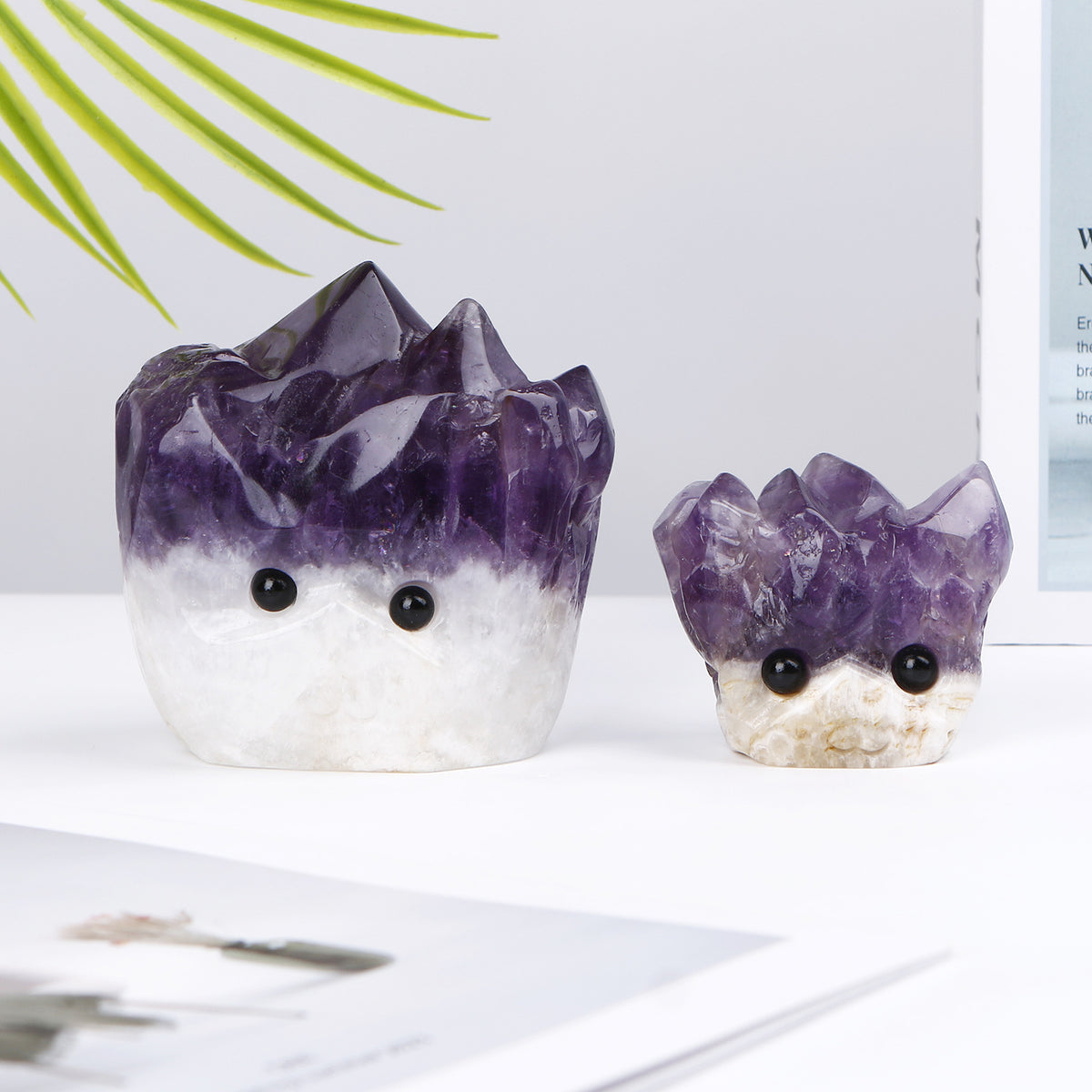 Natural Amethyst Cluster Hedgehog Decor product view 1