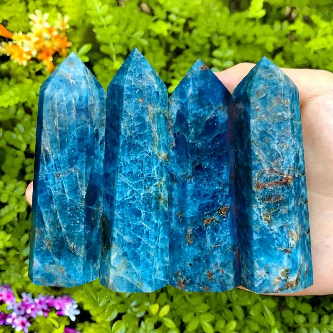 Natural Blue Apatite Crystal Tower Polished Crystal Image for Home Decoration and Souvenir product view 1
