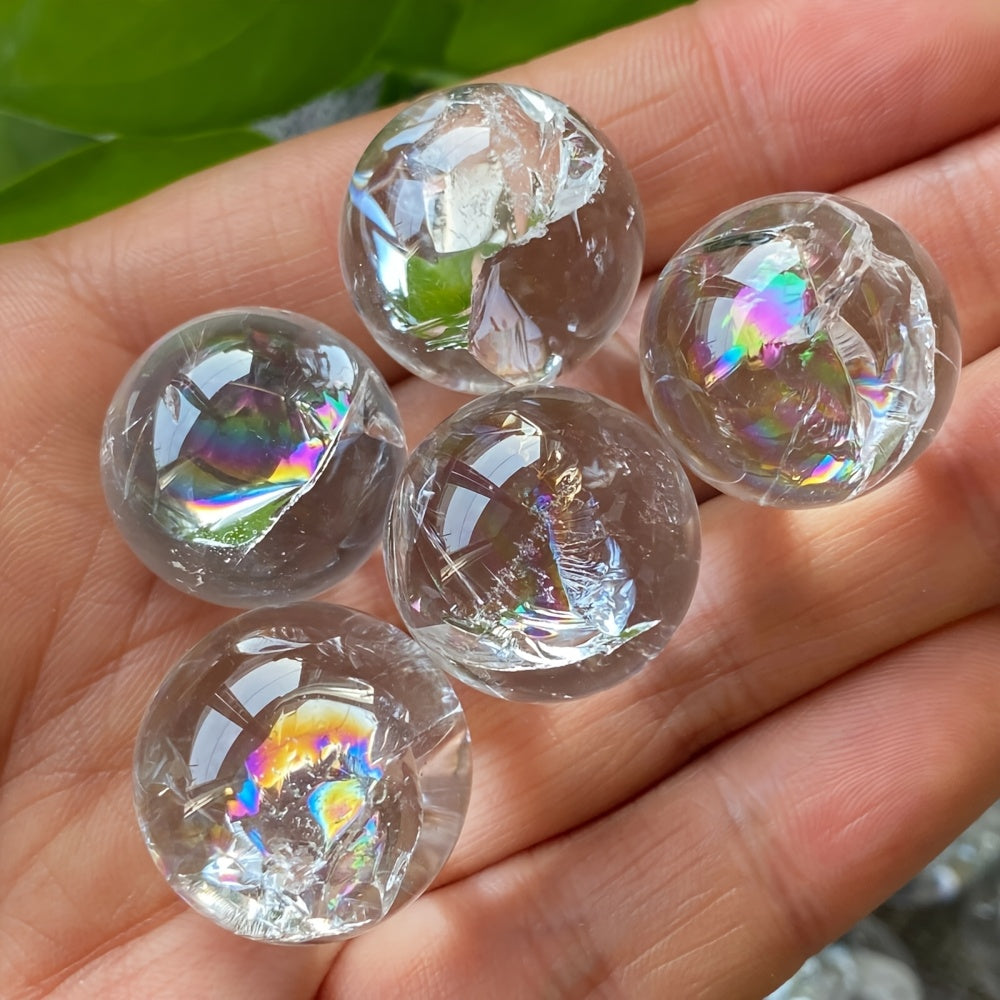 Rainbow clear quartz sphere product view