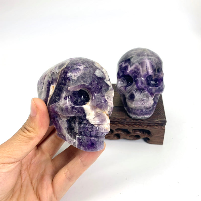 Natural Amethyst Skull Carving for Home Decor product view 1