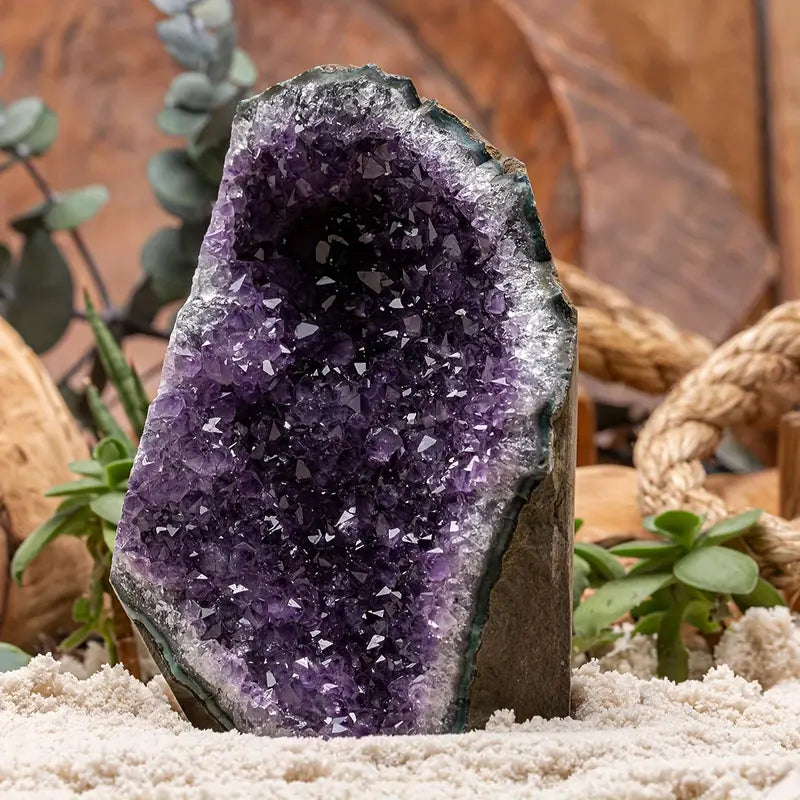Purple amethyst geode cluster product view