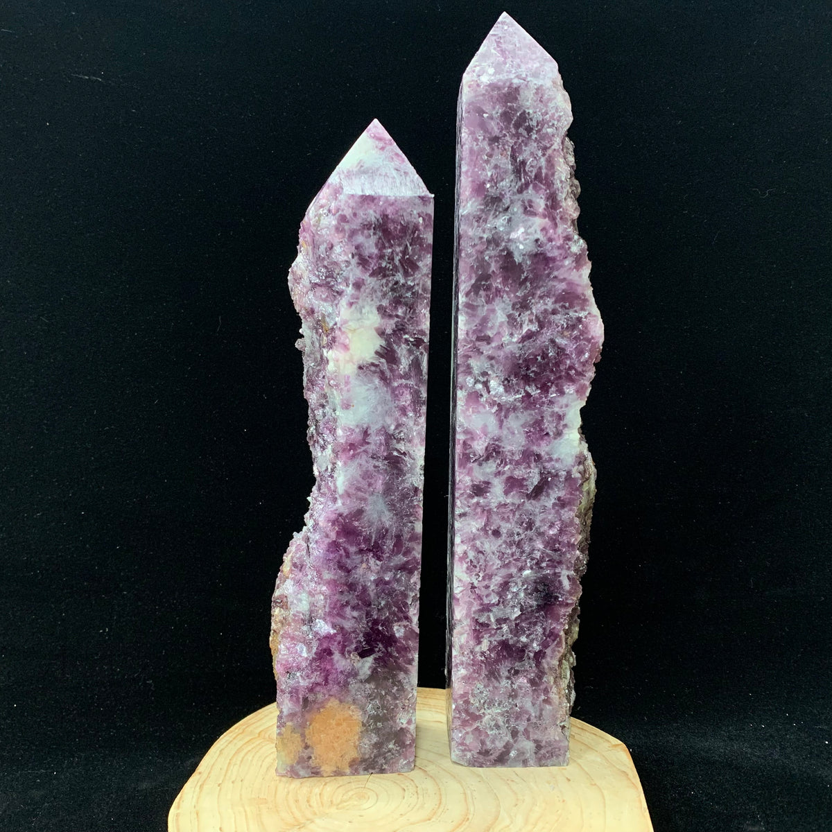 Natural lepidolite tower product view