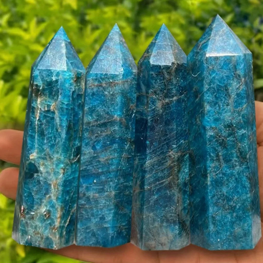 Natural Blue Apatite Crystal Tower Polished Crystal Image for Home Decoration and Souvenir product view 2