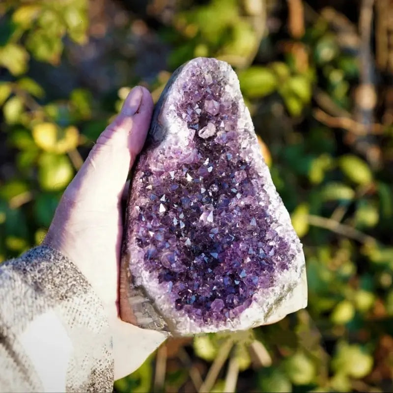 Uruguay amethyst geode cluster close-up