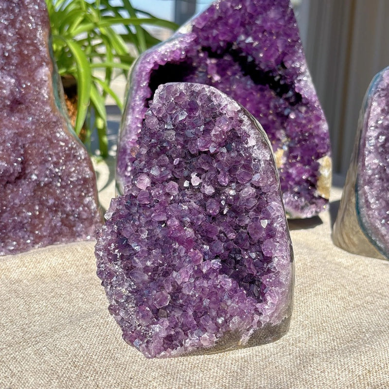 Purple amethyst geode cluster product view