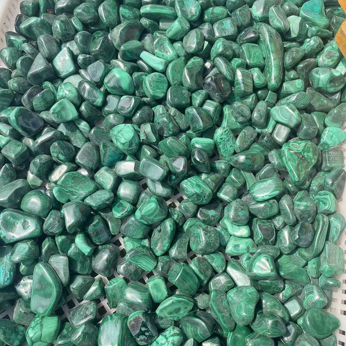 Natural Malachite and Quartz Tumbled Stones for Home Decor product view 3