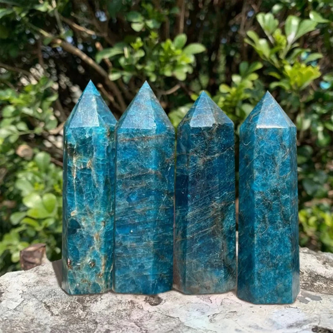 Natural Blue Apatite Crystal Tower Polished Crystal Image for Home Decoration and Souvenir product view 3