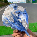 Blue kyanite mineral specimen close-up