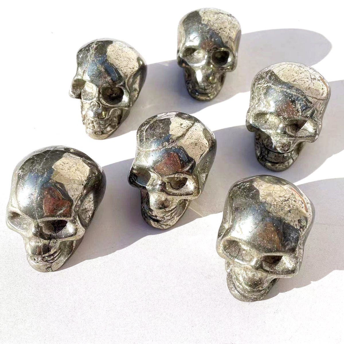 Natural Pyrite Skull Carving for Home Decor product view 4